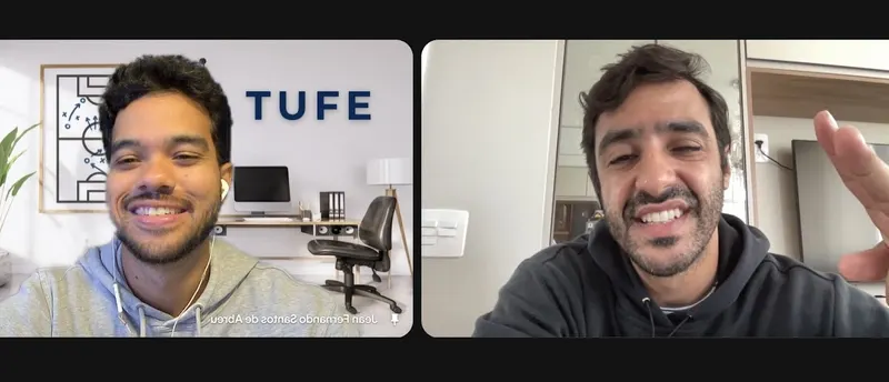 Aluno da TUFE em aula ao vivo