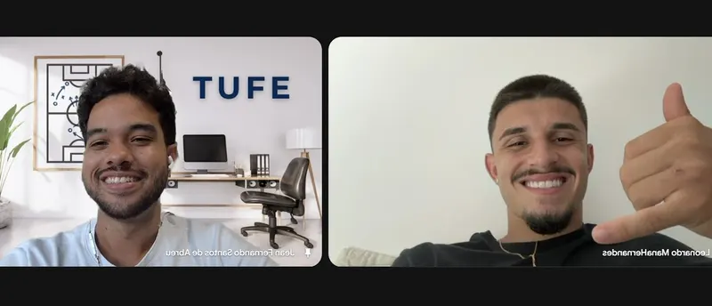 Aluno da TUFE em aula ao vivo