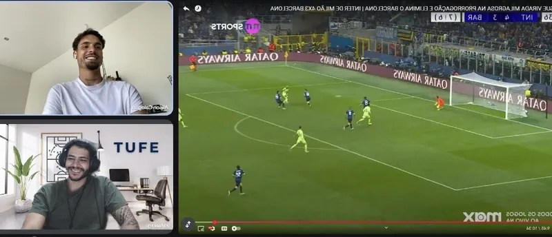 Aluno da TUFE em aula ao vivo